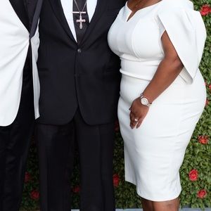 White form fitting dress